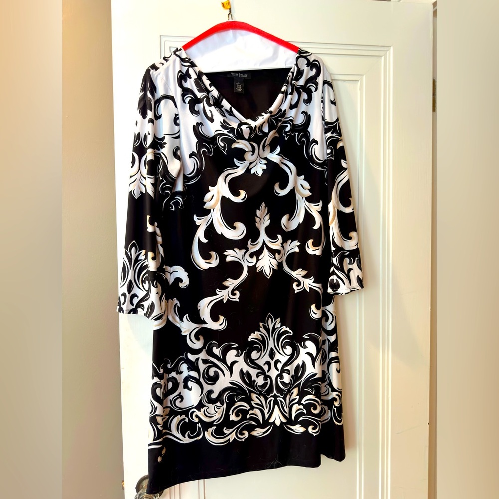 White House Black Market dress-size L. Cowl neck.